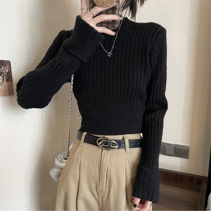 袖口ダブルクロップド丈ニット | LADY LIKE  | 詳細画像13 