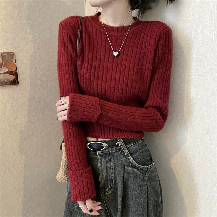 袖口ダブルクロップド丈ニット | LADY LIKE  | 詳細画像20 