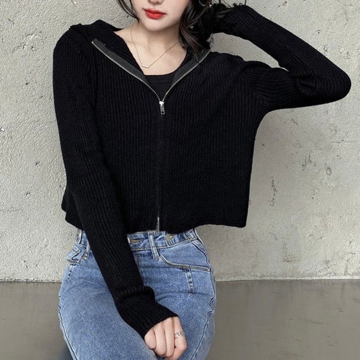 ダブルジップコンパクトニットパーカー | LADY LIKE  | 詳細画像16 