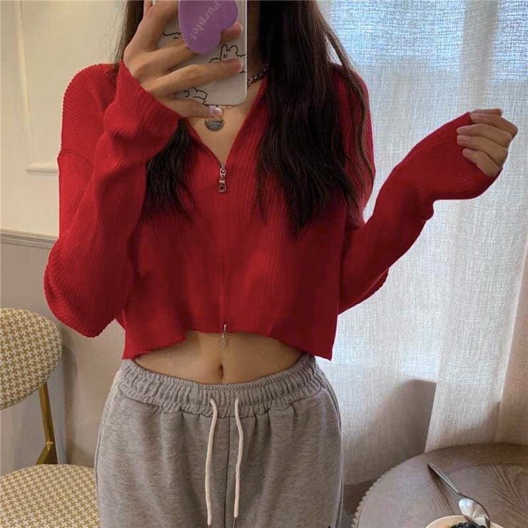 ダブルジップコンパクトニットパーカー | LADY LIKE  | 詳細画像20 