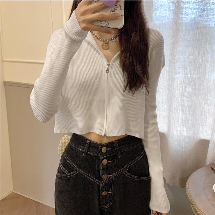 ダブルジップコンパクトニットパーカー | LADY LIKE  | 詳細画像23 