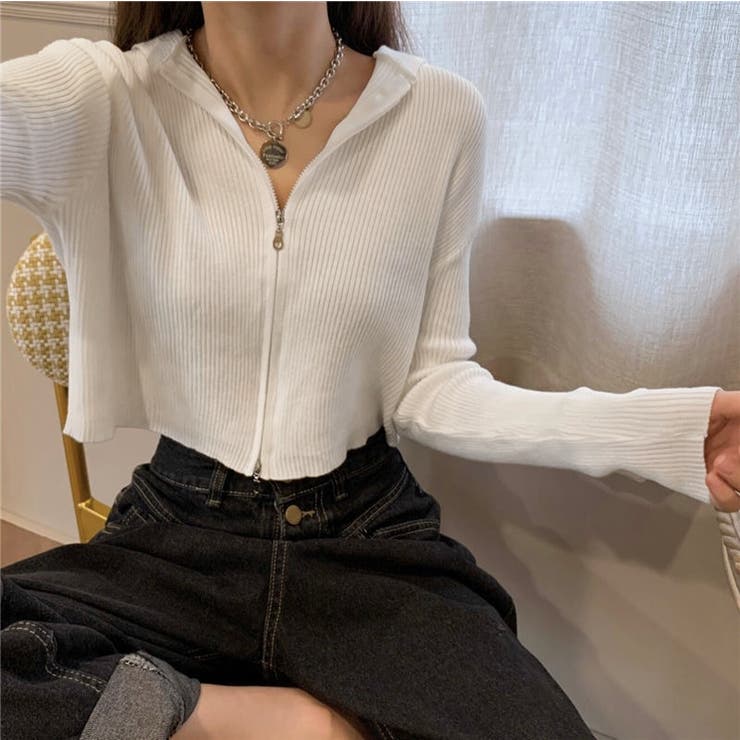 ダブルジップコンパクトニットパーカー | LADY LIKE  | 詳細画像24 