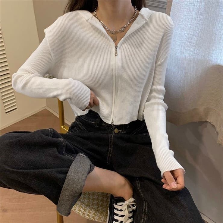 ダブルジップコンパクトニットパーカー | LADY LIKE  | 詳細画像25 