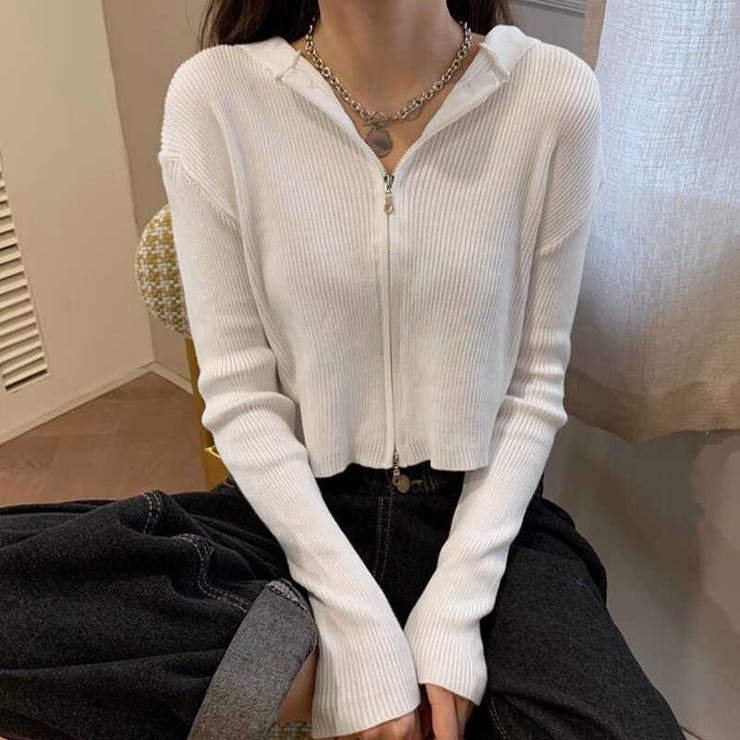 ダブルジップコンパクトニットパーカー | LADY LIKE  | 詳細画像26 