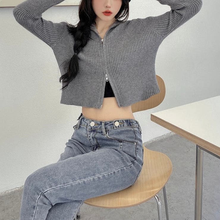 ダブルジップコンパクトニットパーカー | LADY LIKE  | 詳細画像9 