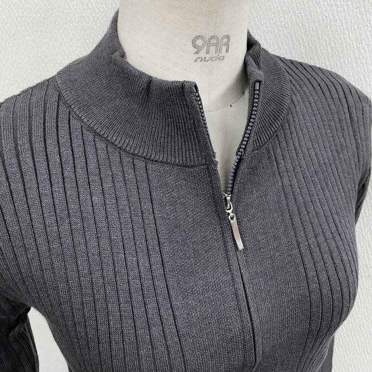 ダブルジップモックネックリブニット | LADY LIKE  | 詳細画像19 