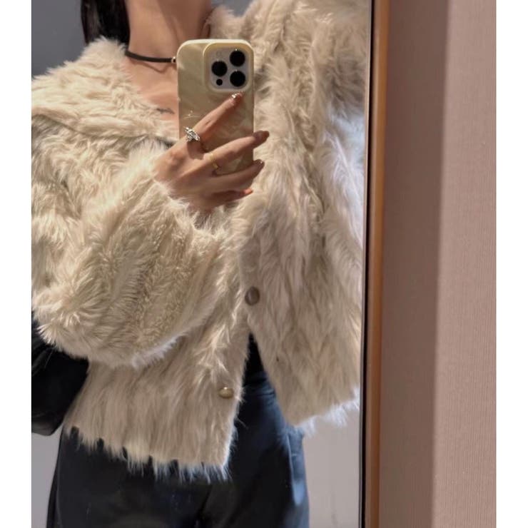 メタルボタン襟付きカーディガン | LADY LIKE  | 詳細画像5 