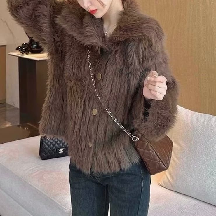 メタルボタン襟付きカーディガン | LADY LIKE  | 詳細画像7 