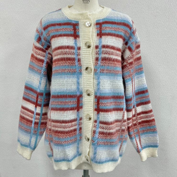 丸首チェックオーバーサイズカーディガン | LADY LIKE  | 詳細画像11 