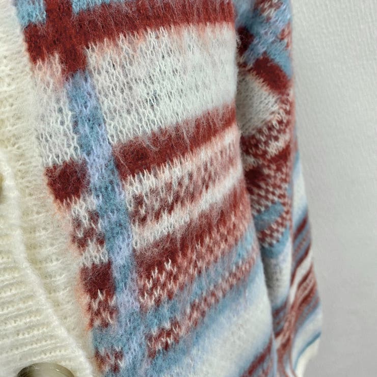 丸首チェックオーバーサイズカーディガン | LADY LIKE  | 詳細画像13 