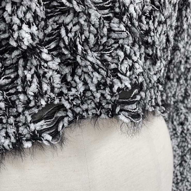 クロップド丈モール素材ゆるニット | LADY LIKE  | 詳細画像10 