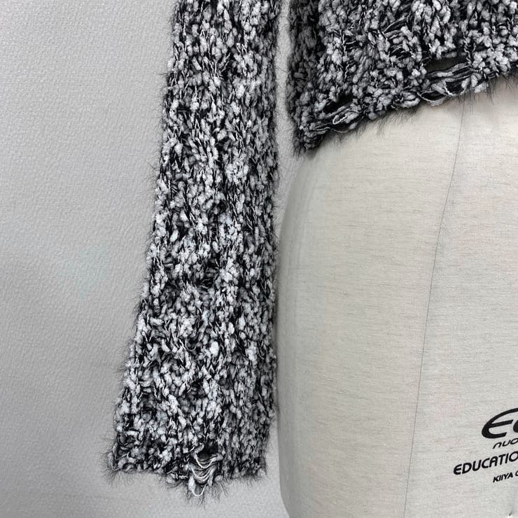 クロップド丈モール素材ゆるニット | LADY LIKE  | 詳細画像11 