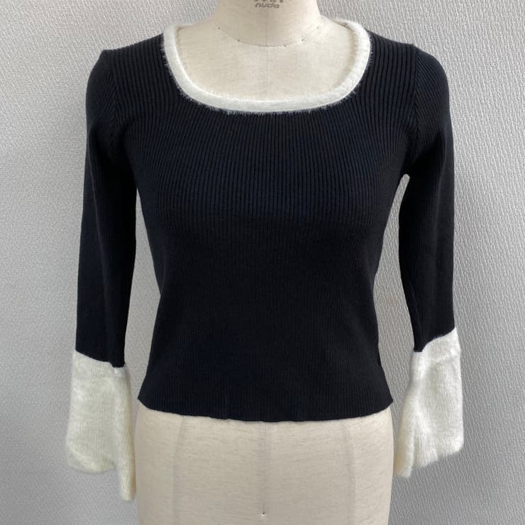 バイカラーフレアスリーブリブニット | LADY LIKE  | 詳細画像14 