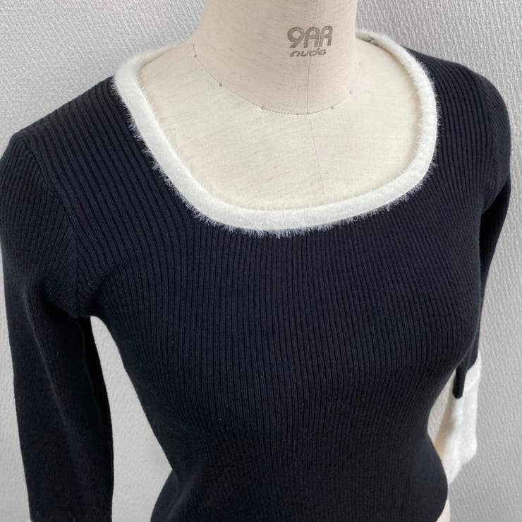 バイカラーフレアスリーブリブニット | LADY LIKE  | 詳細画像15 