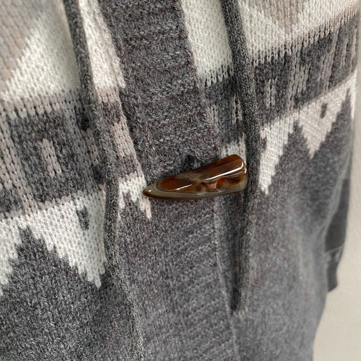 オルテガ柄ニットパーカー | LADY LIKE  | 詳細画像14 