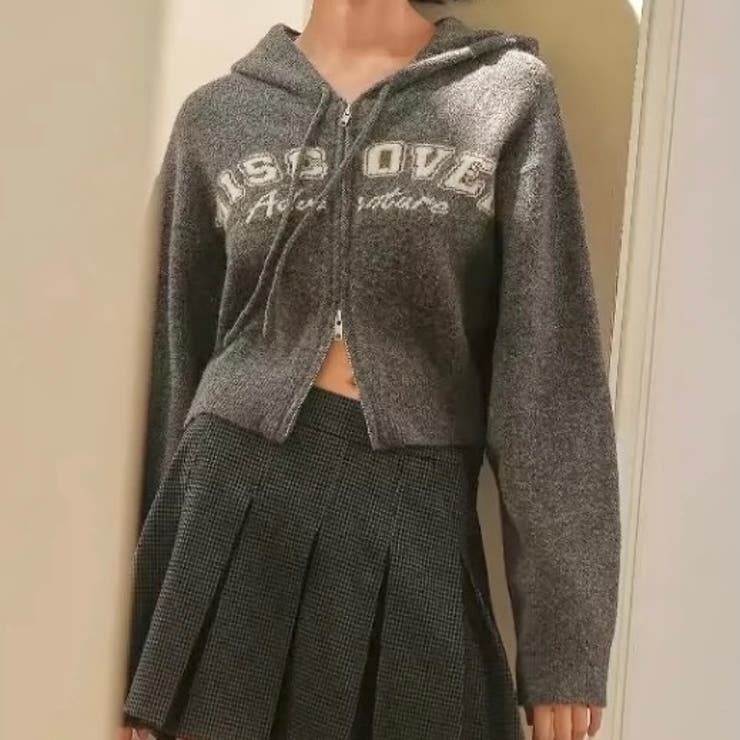 カレッジロゴニットパーカー | LADY LIKE  | 詳細画像2 