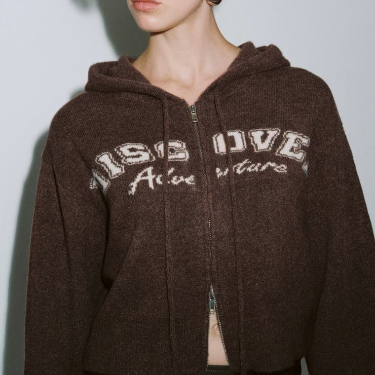 カレッジロゴニットパーカー | LADY LIKE  | 詳細画像4 