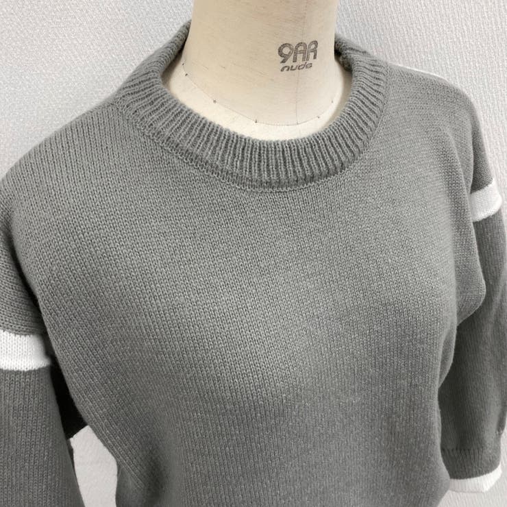 ラインアクセントバイカラーニット | LADY LIKE  | 詳細画像13 