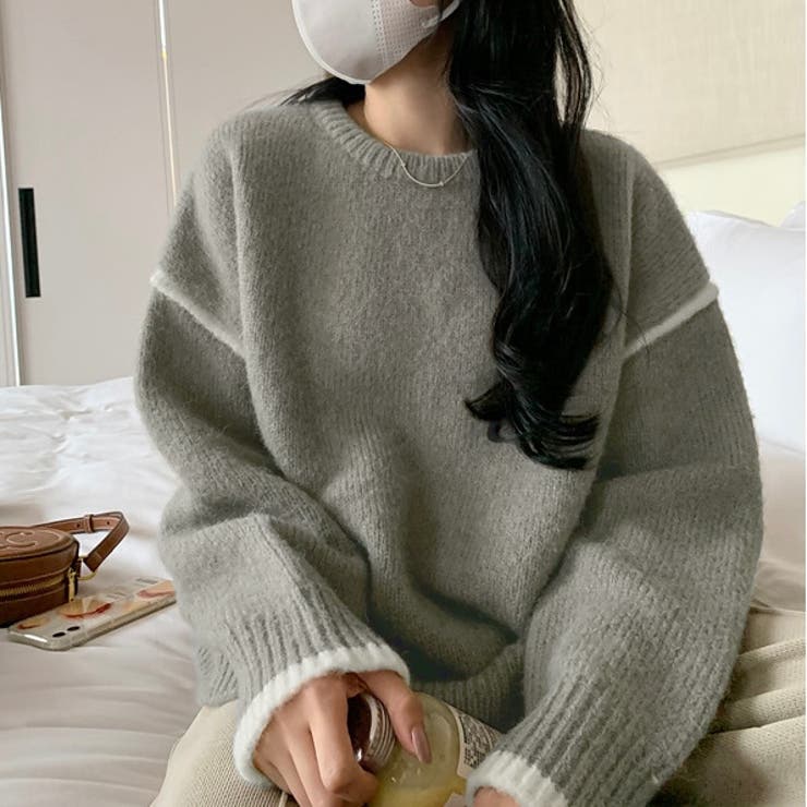 ラインアクセントバイカラーニット | LADY LIKE  | 詳細画像9 