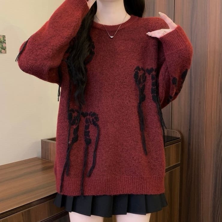 リボンデザインゆったりニット | LADY LIKE  | 詳細画像12 