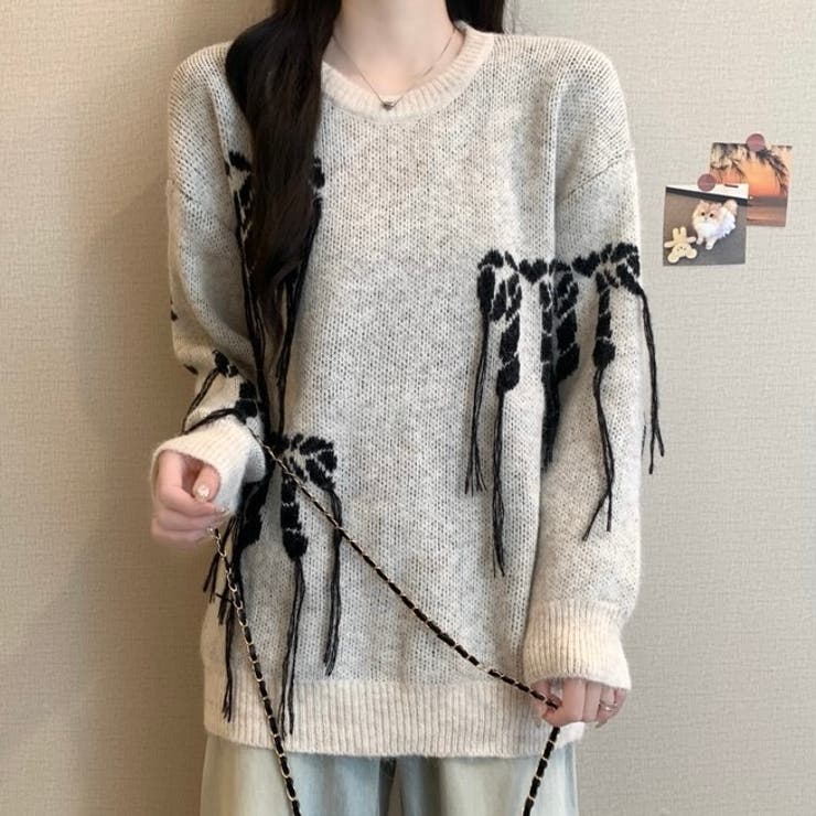 リボンデザインゆったりニット | LADY LIKE  | 詳細画像14 