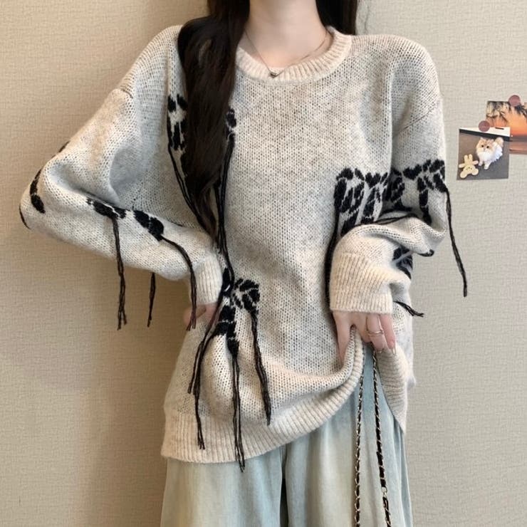 リボンデザインゆったりニット | LADY LIKE  | 詳細画像15 