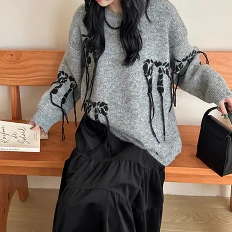 リボンデザインゆったりニット | LADY LIKE  | 詳細画像2 