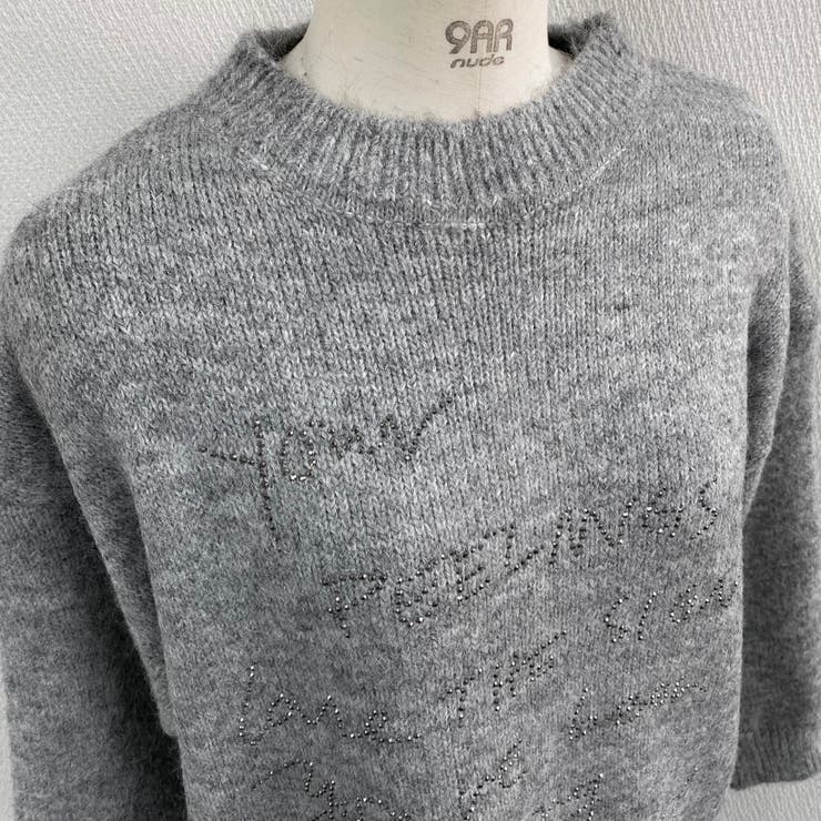 レターロゴデザインニット | LADY LIKE  | 詳細画像6 