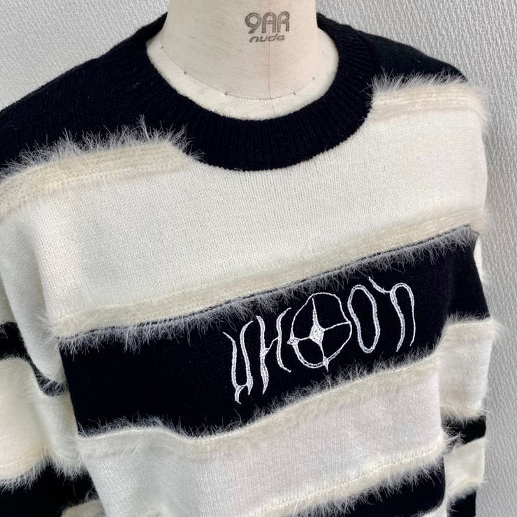 太ボーダーロゴ入りニット | LADY LIKE  | 詳細画像10 