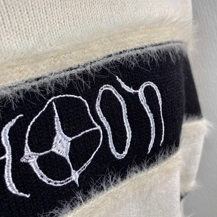 太ボーダーロゴ入りニット | LADY LIKE  | 詳細画像11 