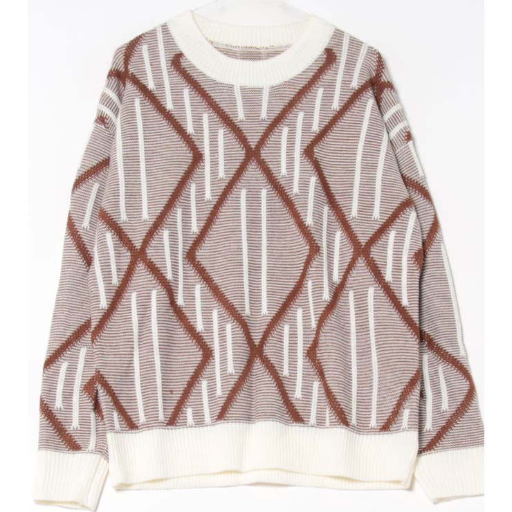 凹凸アート柄ニット | LADY LIKE  | 詳細画像7 