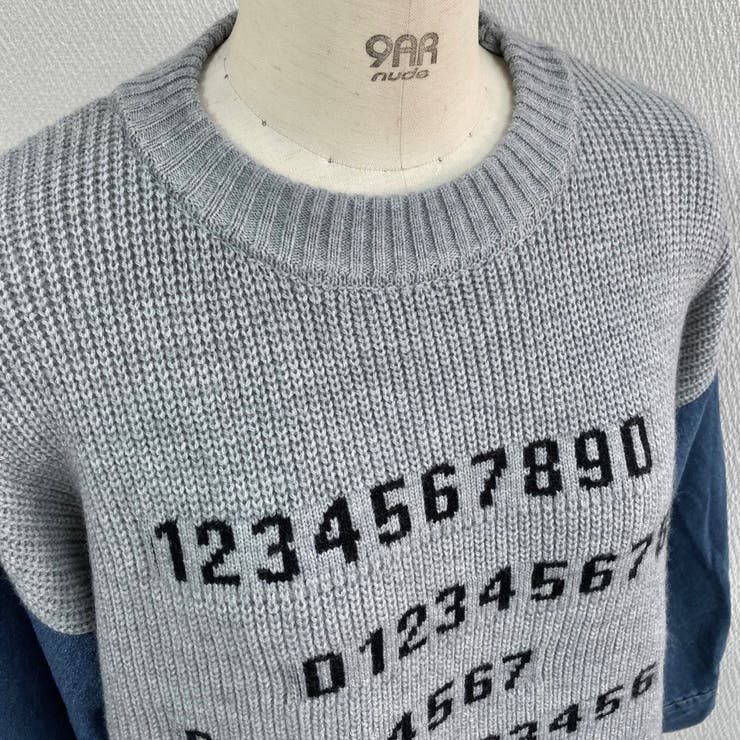 デニムスリーブ切替えニット | LADY LIKE  | 詳細画像10 