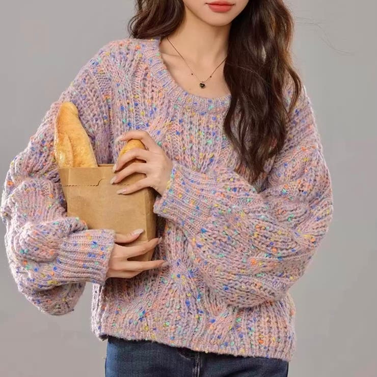 ミックスカラーケーブル編みニット | LADY LIKE  | 詳細画像3 