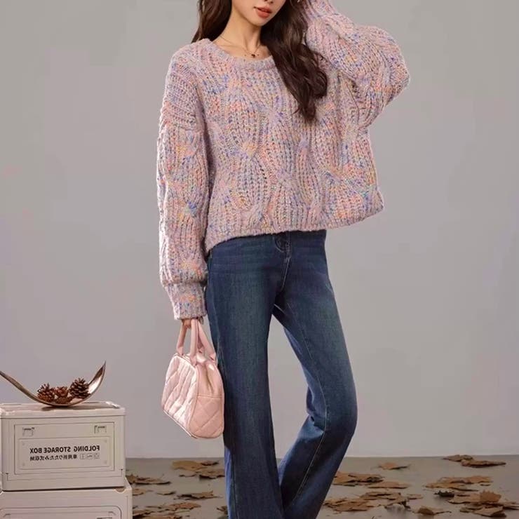 ミックスカラーケーブル編みニット | LADY LIKE  | 詳細画像5 