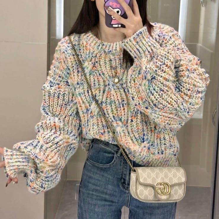 ミックスカラーケーブル編みニット | LADY LIKE  | 詳細画像7 