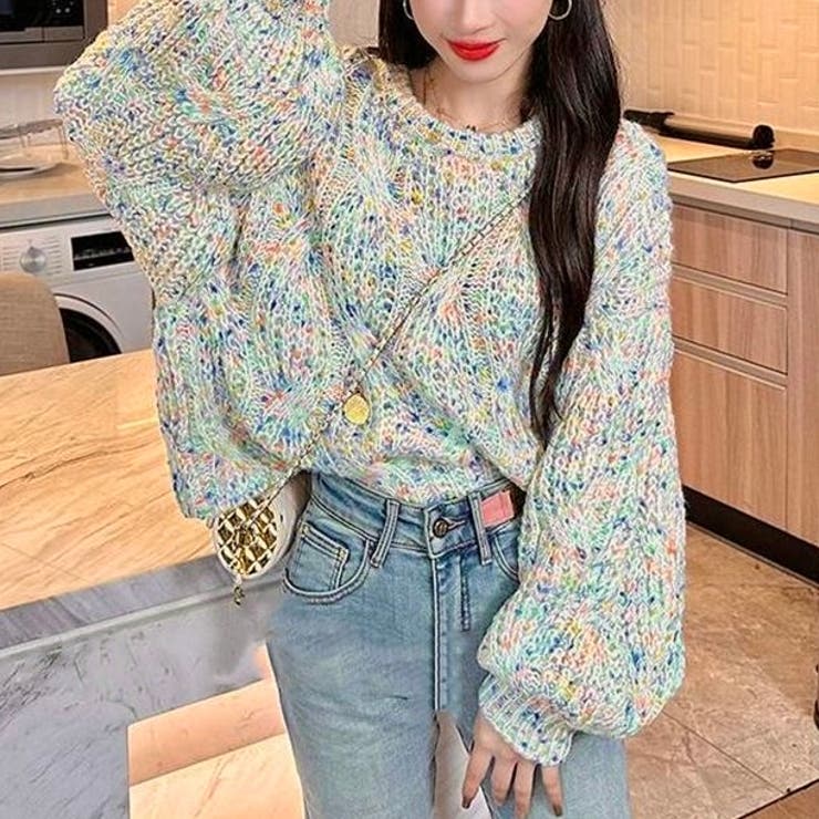 ミックスカラーケーブル編みニット | LADY LIKE  | 詳細画像8 