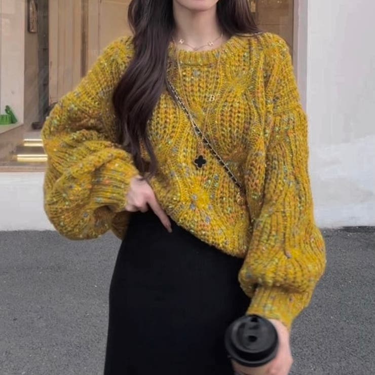 ミックスカラーケーブル編みニット | LADY LIKE  | 詳細画像9 