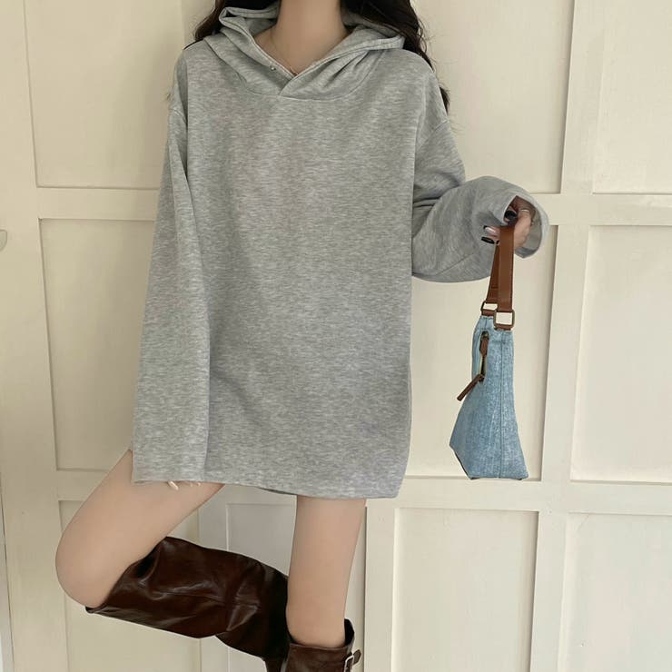 【春夏新作】ドットボタン付きラウンドヘムパーカー | LADY LIKE  | 詳細画像11 