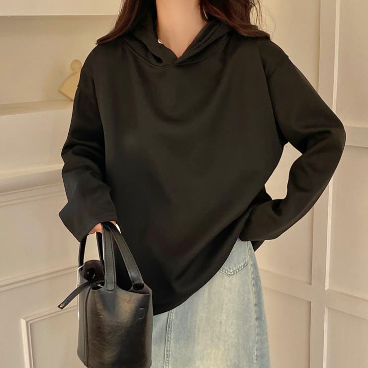 【春夏新作】ドットボタン付きラウンドヘムパーカー | LADY LIKE  | 詳細画像2 