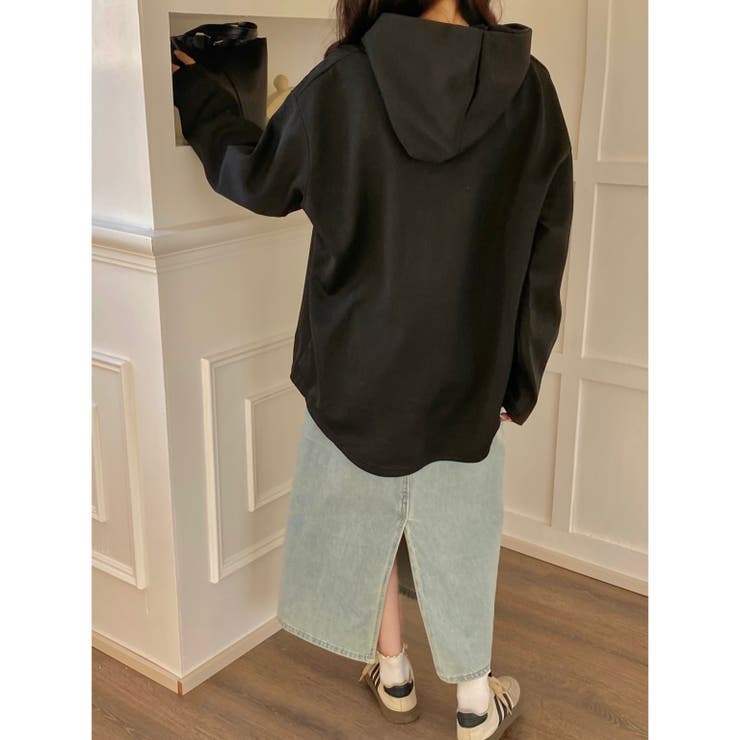 【春夏新作】ドットボタン付きラウンドヘムパーカー | LADY LIKE  | 詳細画像7 