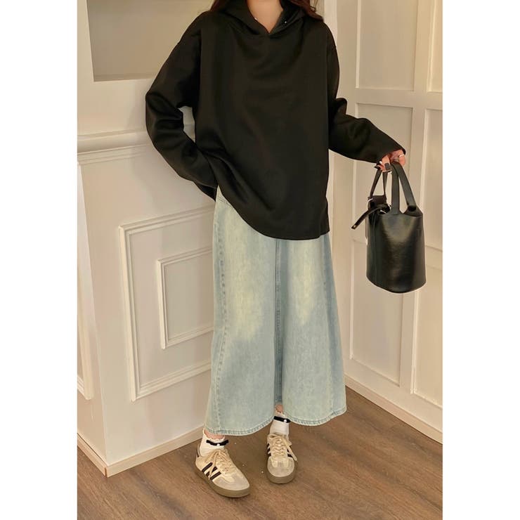 【春夏新作】ドットボタン付きラウンドヘムパーカー | LADY LIKE  | 詳細画像8 