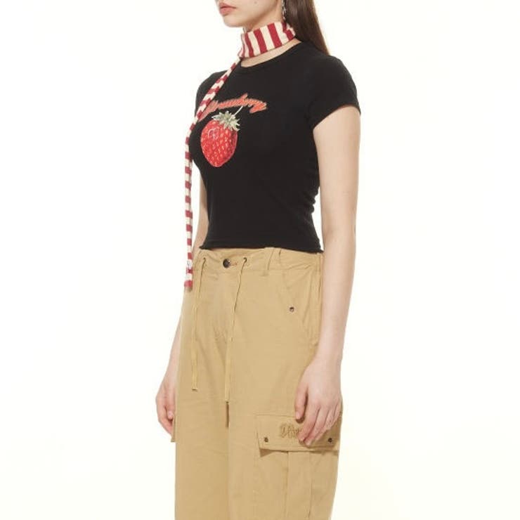【春夏新作】ストロベリープリントコンパクト半袖Tシャツ | LADY LIKE  | 詳細画像5 