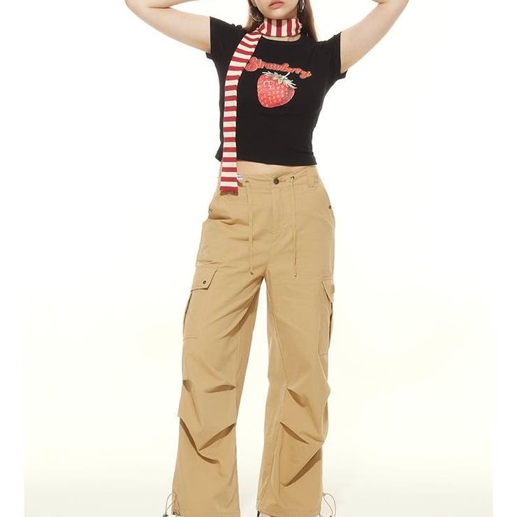 【春夏新作】ストロベリープリントコンパクト半袖Tシャツ | LADY LIKE  | 詳細画像6 