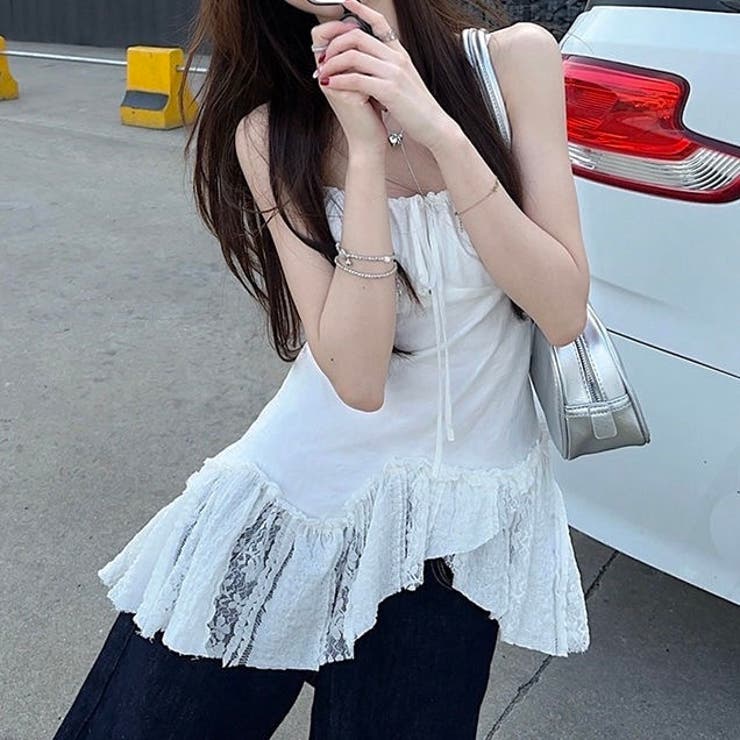 【春夏新作】ランダムヘムキャミチュニック | LADY LIKE  | 詳細画像3 