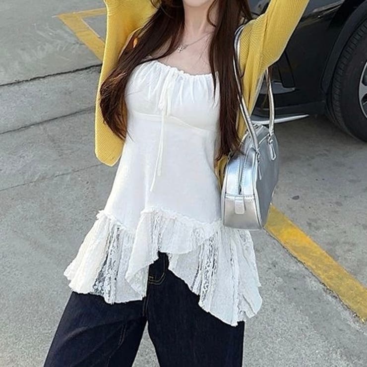 【春夏新作】ランダムヘムキャミチュニック | LADY LIKE  | 詳細画像4 