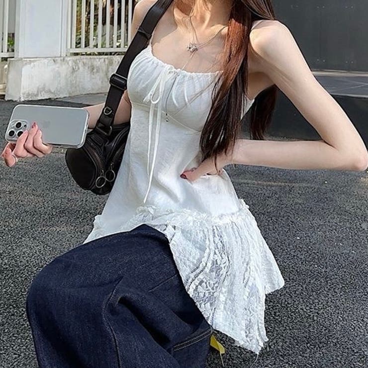 【春夏新作】ランダムヘムキャミチュニック | LADY LIKE  | 詳細画像5 