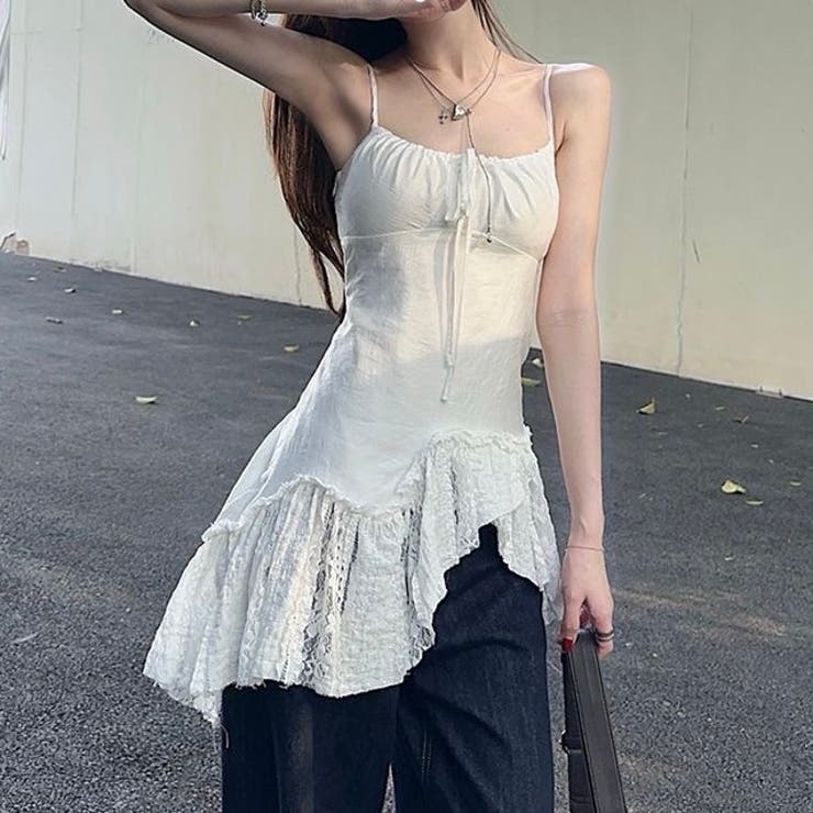 【春夏新作】ランダムヘムキャミチュニック | LADY LIKE  | 詳細画像6 