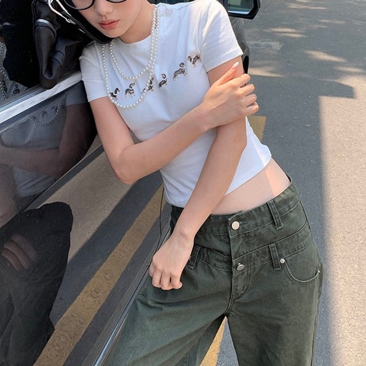 ダックス　Tシャツ　アイボリーL t-0016.jpg