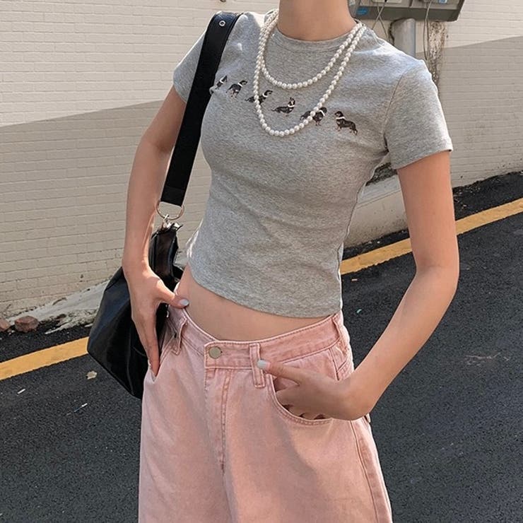 【春夏新作】ダックスプリント半袖Tシャツ | LADY LIKE  | 詳細画像14 