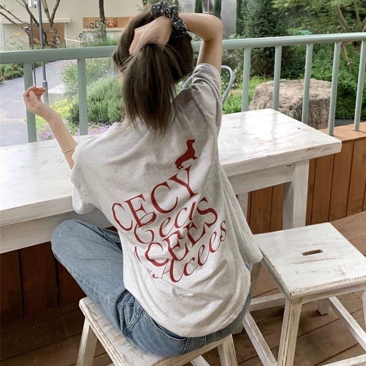 【春夏新作】ドッグロゴバックプリントTシャツ | LADY LIKE  | 詳細画像5 